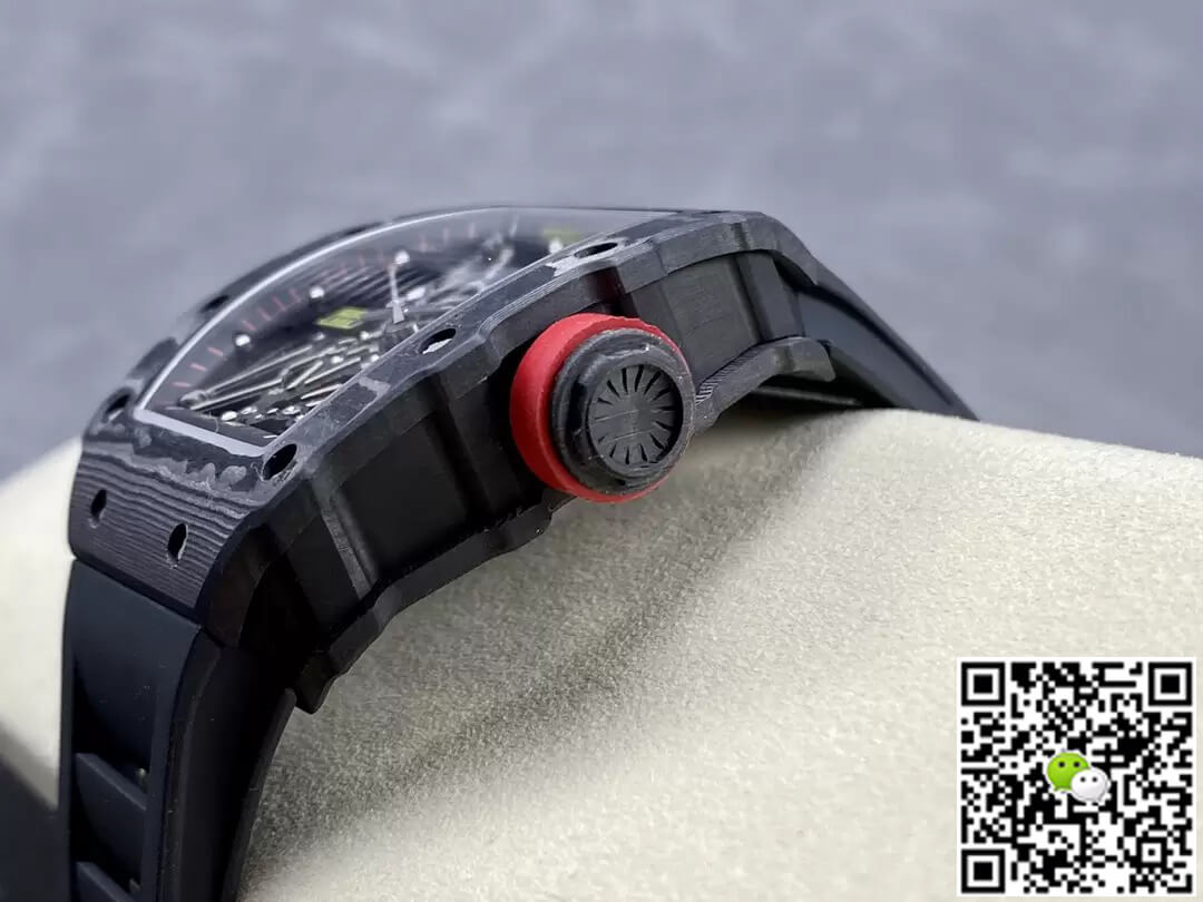 Richard Mille Replica RM35-02 1:1 Best Edition T+ Factory NTPT Carbon Fiber Black Strap