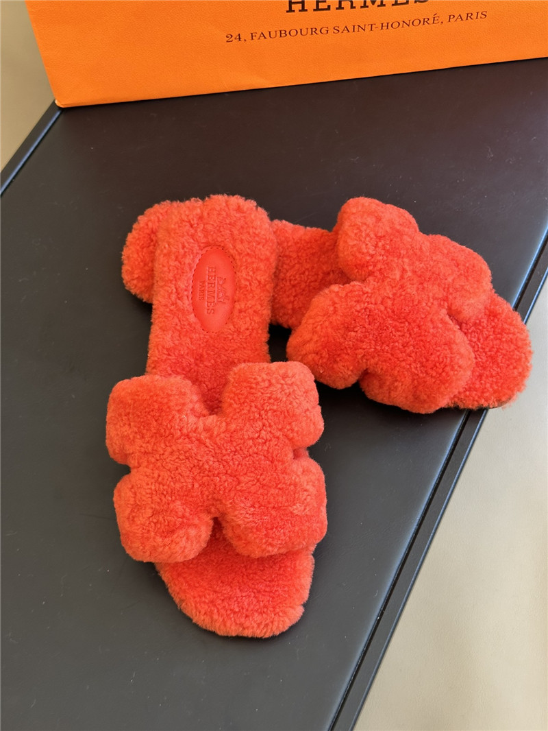 H**me5 fur roll cake hair H slippers