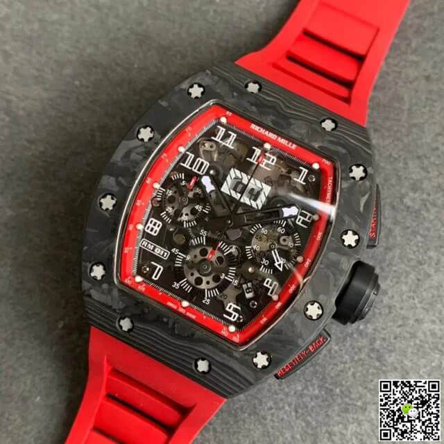 Replica Richard Mille RM-011 1:1 Best Edition KV Factory V2 Black Forged Carbon Case