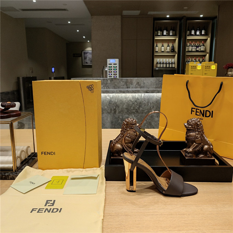 F**di electroplated high heel sandals