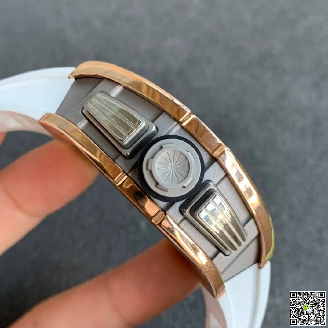 Replica Richard Mille RM11 1:1 Best Edition KV Factory Rose Gold White Strap