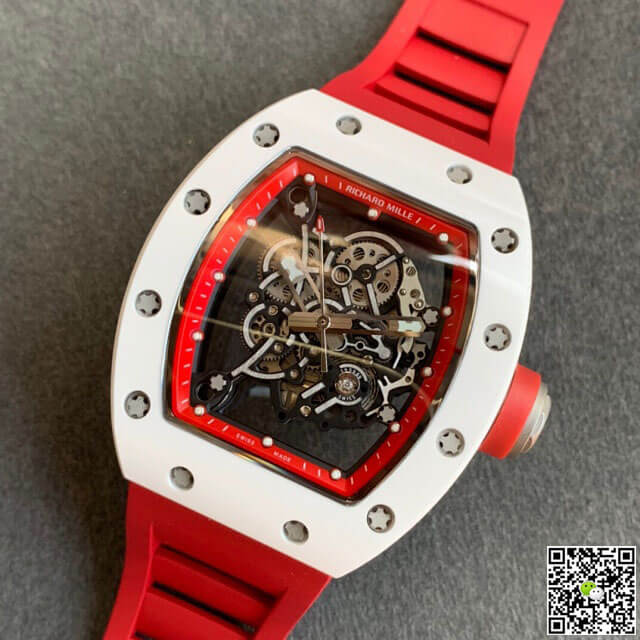 Replica Richard Mille RM055 1:1 Best Edition KV Factory V2 Ceramic Skeleton Dial