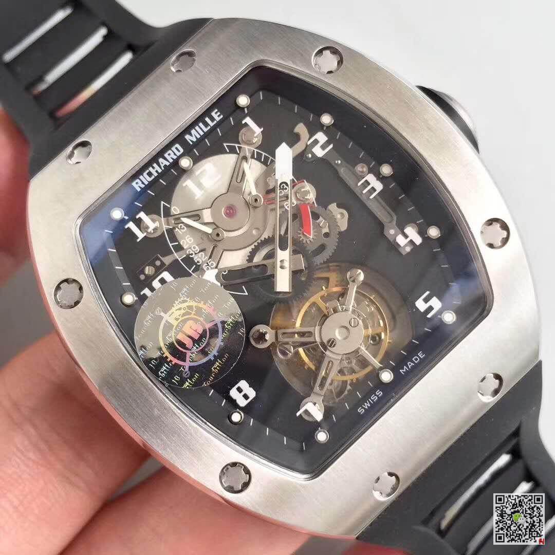 Replica Richard Mille RM001 Tourbillon JB factory 1:1 Best Edition Swiss Tourbillon Black Dial