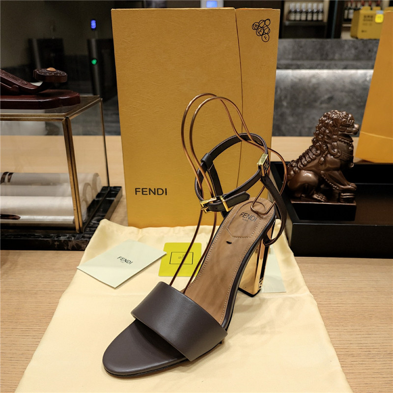 F**di electroplated high heel sandals