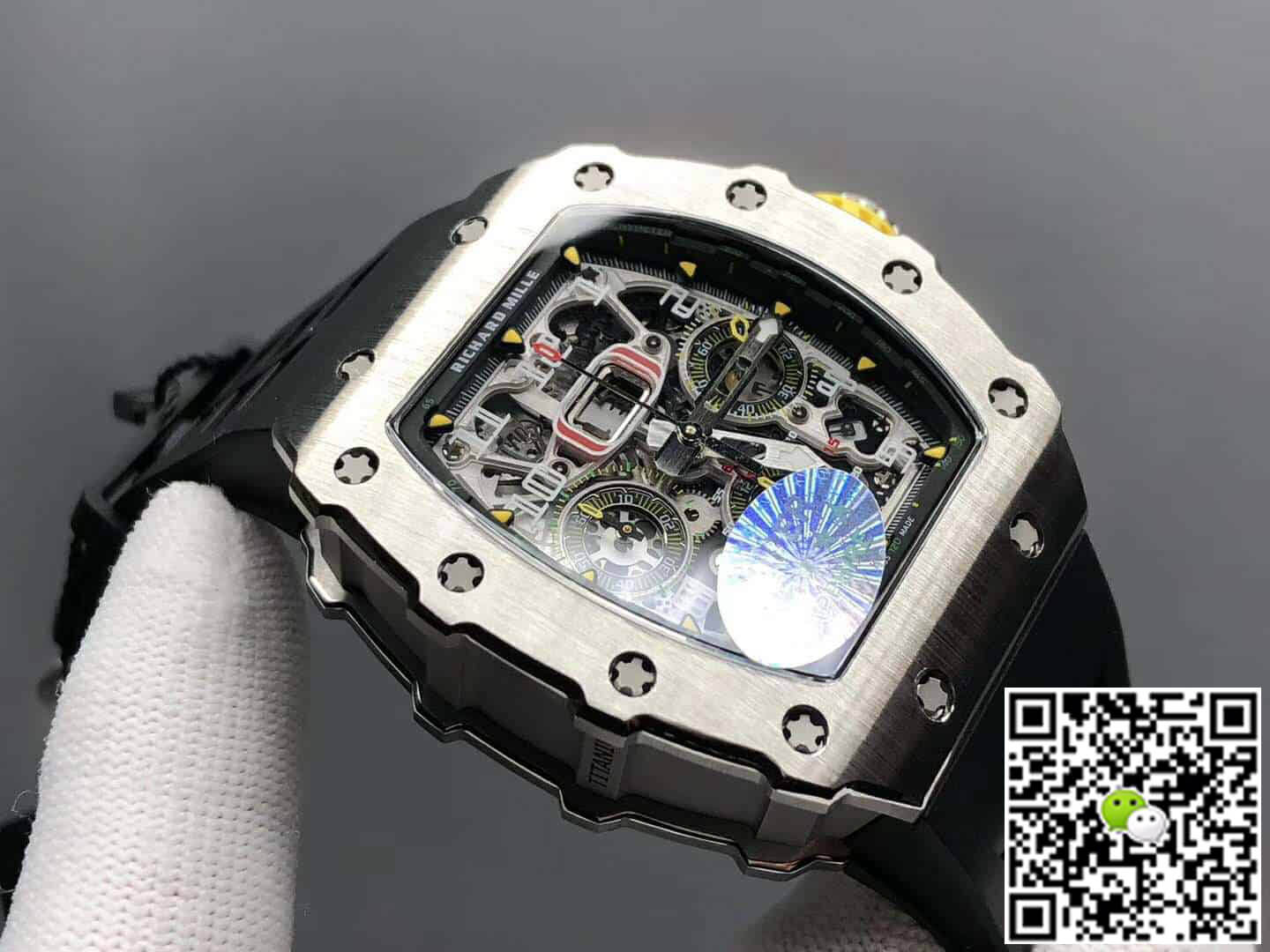 Richard Mille Replica RM11-03 1:1 Best Edition KV Factory Titanium Case Rubber Strap