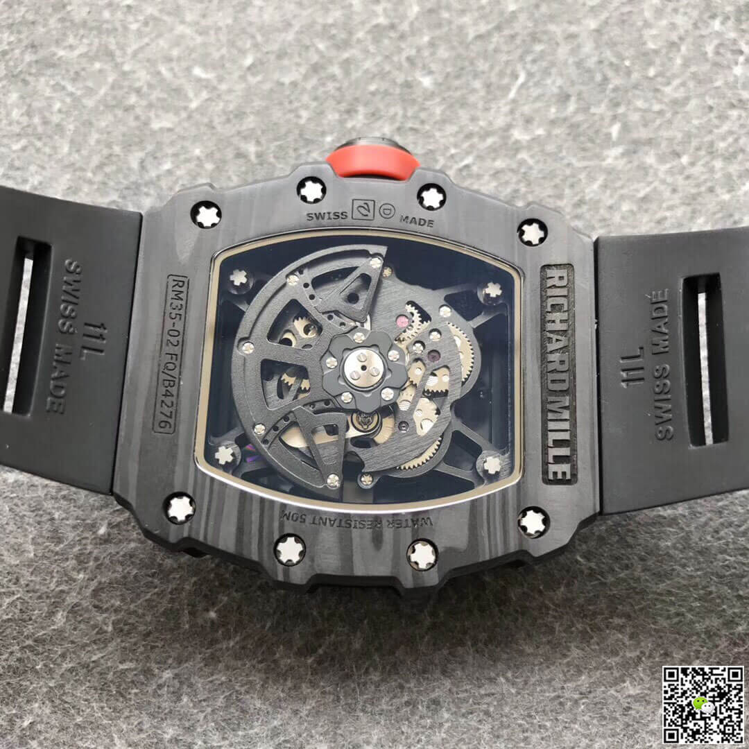 Replica Richard Mille RM35-02 1:1 Best Edition KV Factory V3 Black Strap