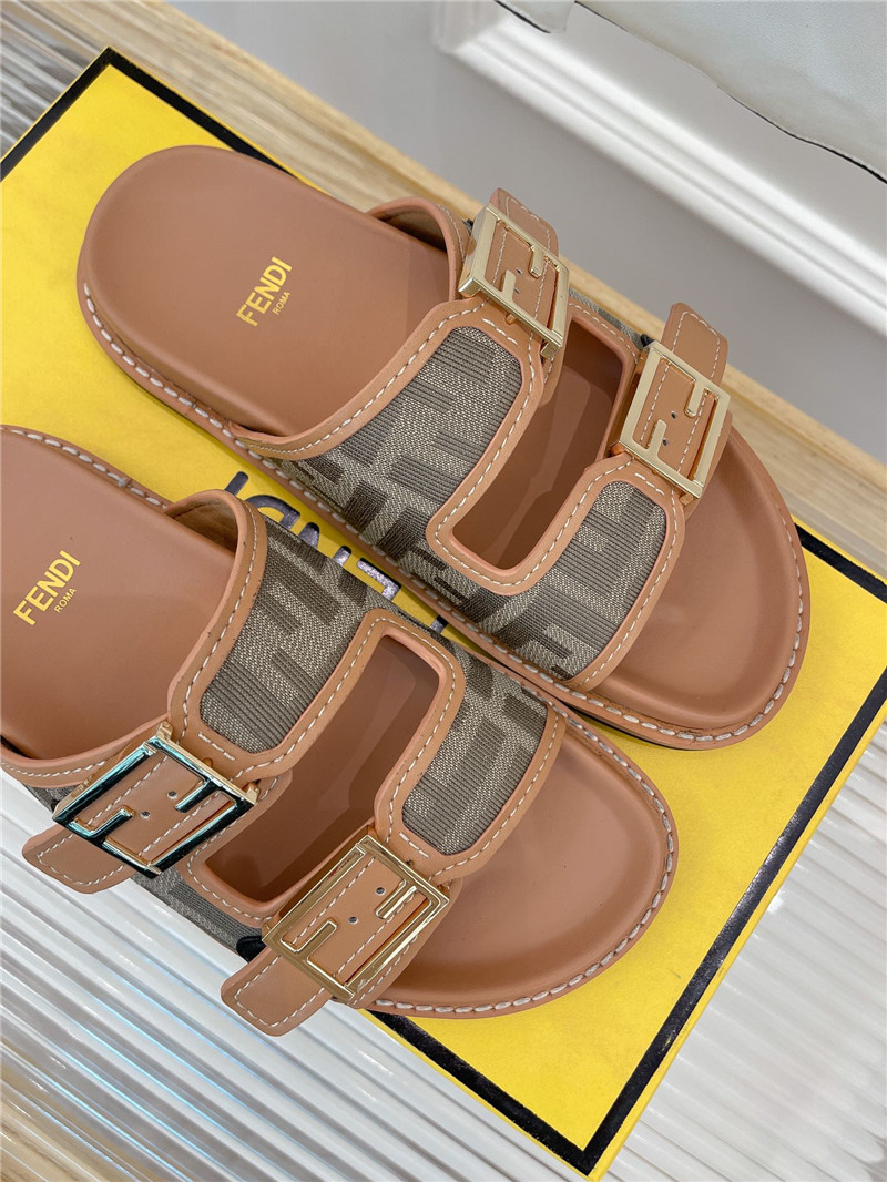 F**di ff logo plaque sandals
