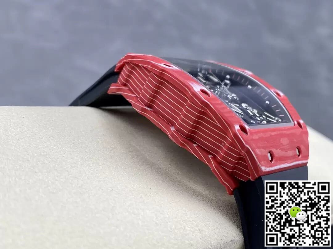 Richard Mille Replica RM35-02 1:1 Best Edition T+ Factory Red Carbon Fiber NTPT Case Black Strap