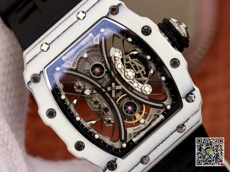 Replica Richard Mille Pablo Mac Donough RM53-01 1:1 Best Edition Swiss ETA Imported mechanical movement Skeleton Dial Black rubber strap