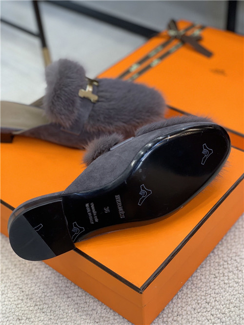 H**me5 mink loafers slippers