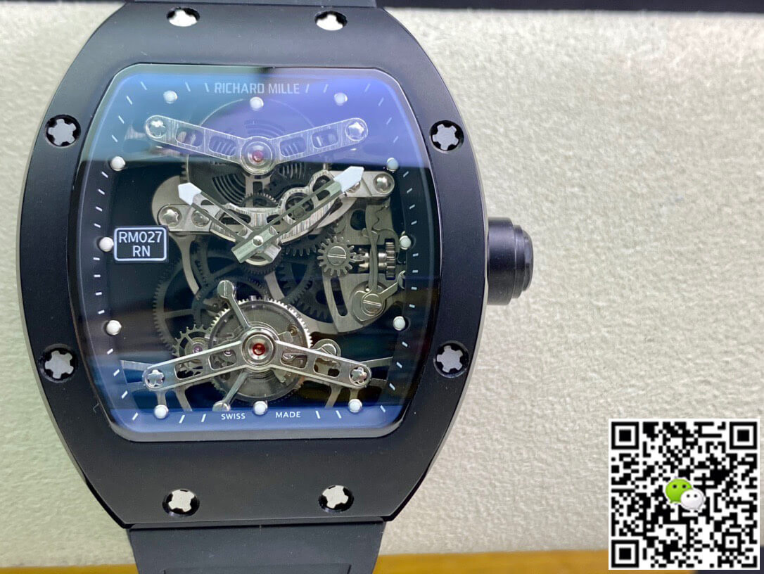 Replica Richard Mille RM027 1:1 Best Edition EUR Factory Transparent Black Dial