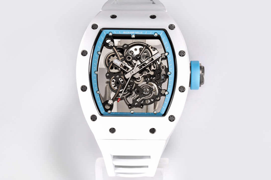 Replica Richard Mille RM-055 1:1 Best Edition BBR Factory White Ceramic Case