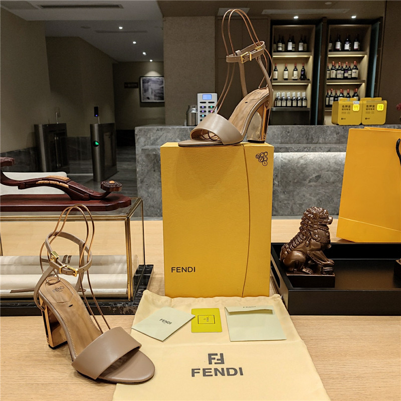 F**di electroplated high heel sandals