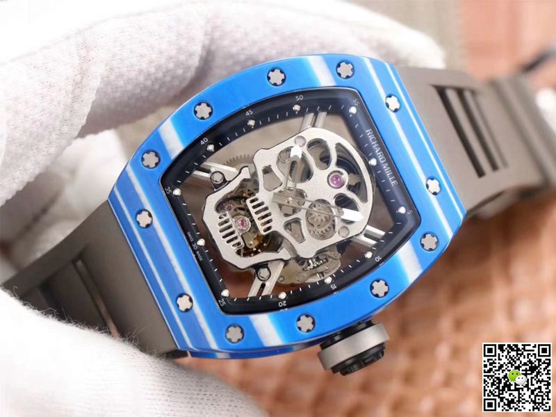 Replica Richard Mille RM052-01 1:1 Best Edition JB Factory Blue Ceramic Swiss Tourbillon
