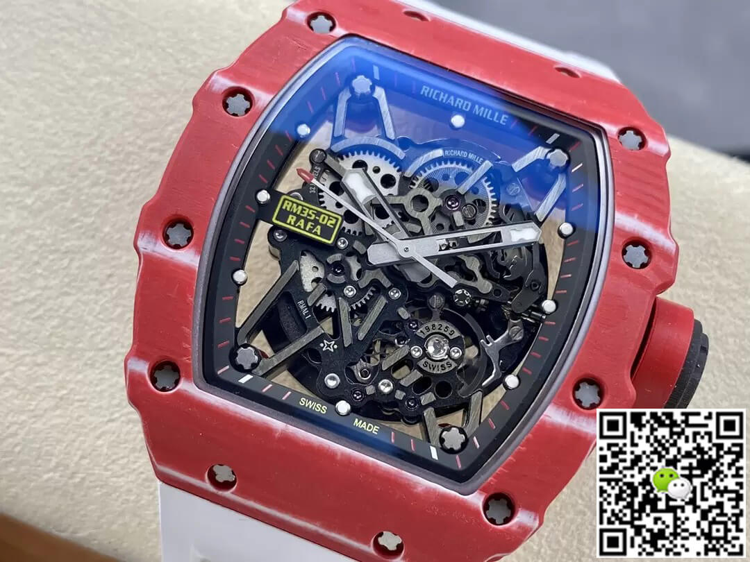 Richard Mille Replica RM35-02 1:1 Best Edition T+ Factory NTPT Carbon Fiber White Strap