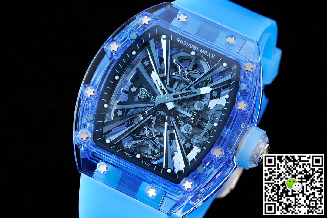 Richard Mille Replica RM12-01 1:1 Best Edition RM Factory Tourbillon Transparent Version Case