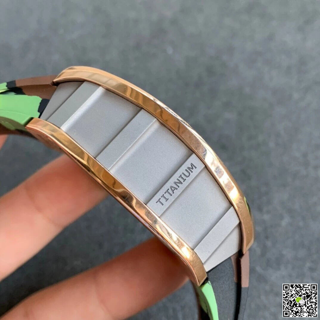 Replica Richard Mille RM11 1:1 Best Edition KV Factory Rose Gold Camouflage Strap