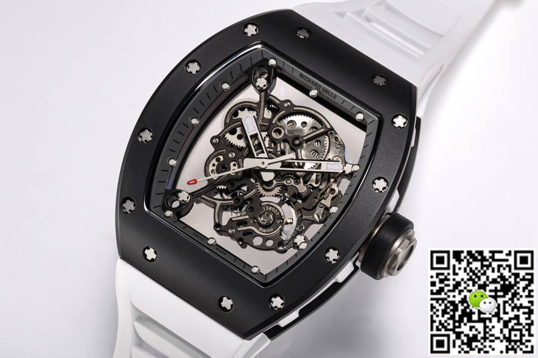 Replica Richard Mille RM-055 1:1 Best Edition BBR Factory Black Ceramic Case