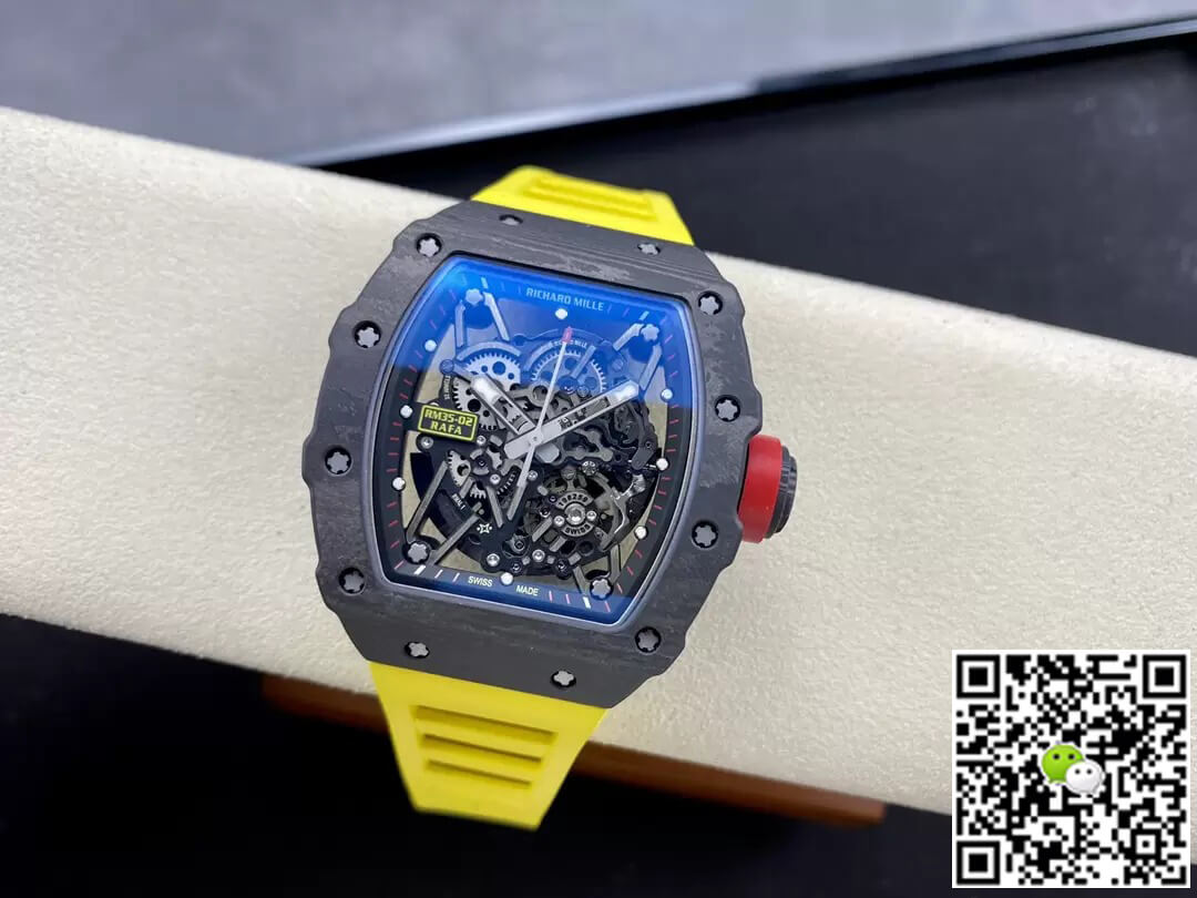 Richard Mille Replica RM35-02 1:1 Best Edition T+ Factory NTPT Carbon Fiber Yellow Strap