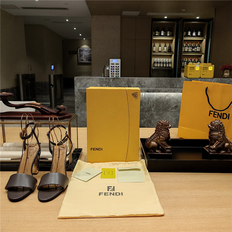 F**di electroplated high heel sandals