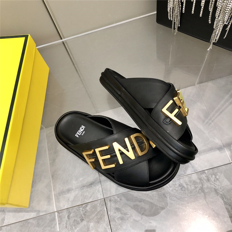 F**di cross flat sandals