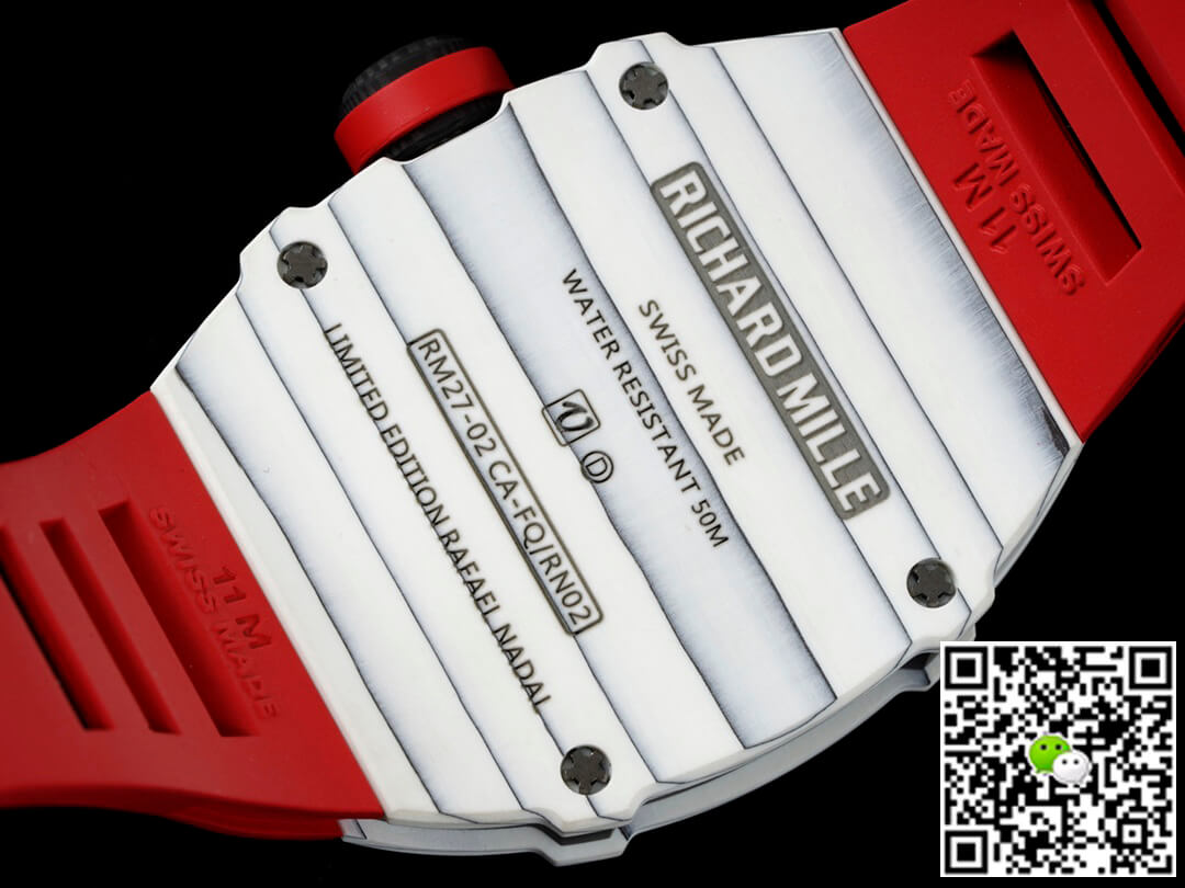 Replica Richard Mille RM27-02 Rafael Nadal Tourbillon 1:1 Best Edition RM Factory Red Rubber Strap