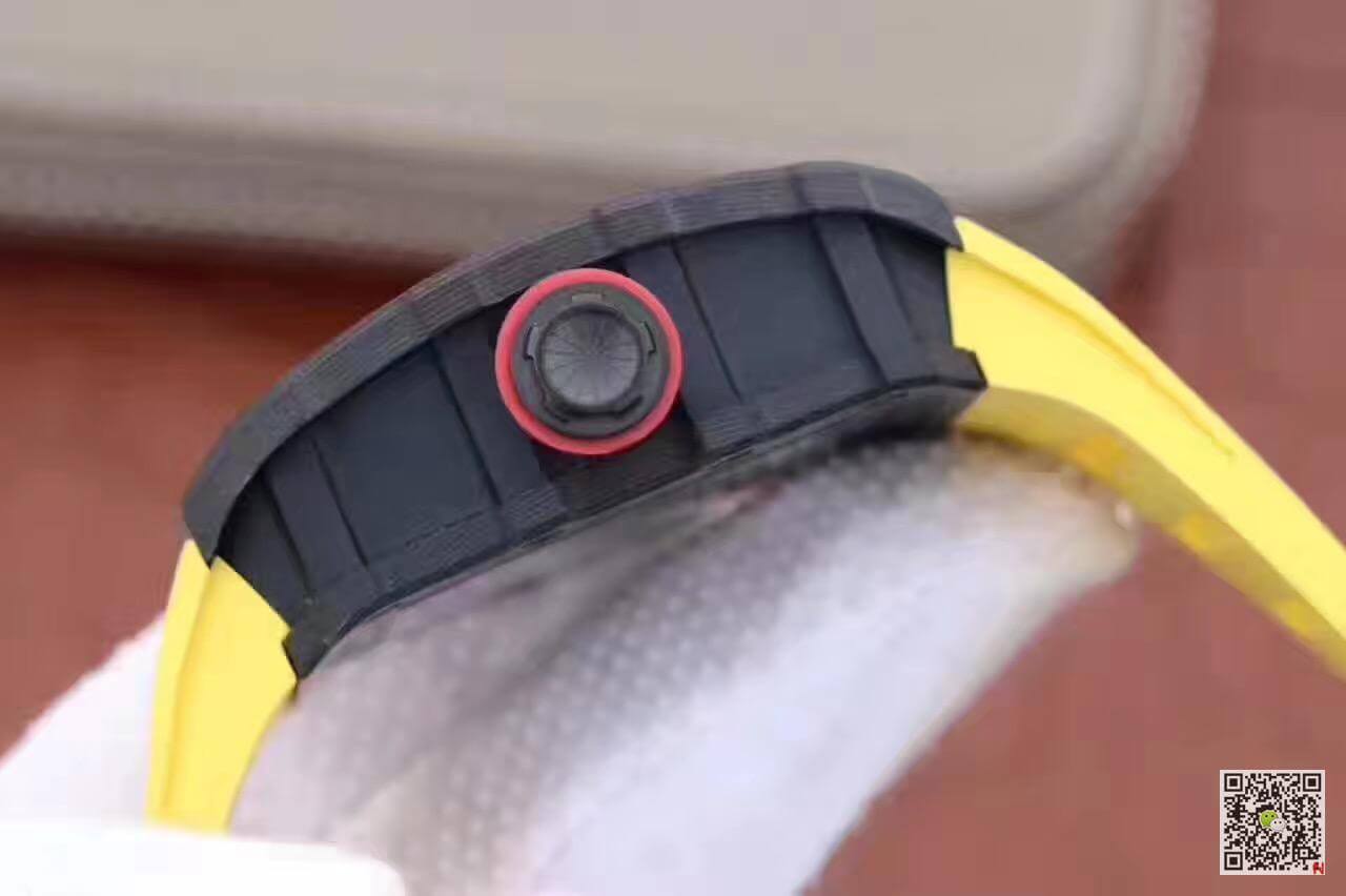 Replica Richard Mille RM35-02 KV Factory 1:1 Best Edition Swiss ETA8215 Yellow Rubber Strap