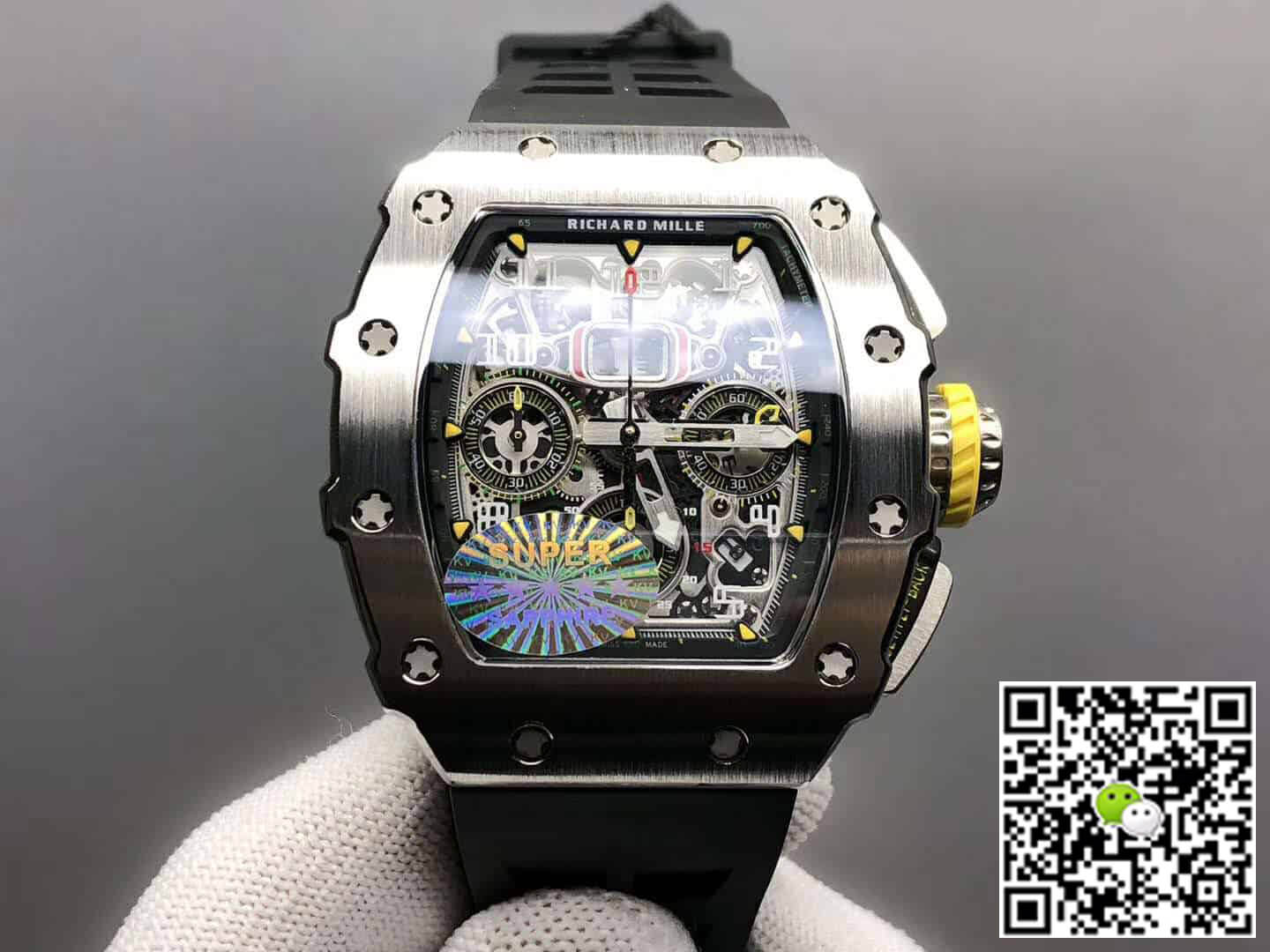 Richard Mille Replica RM11-03 1:1 Best Edition KV Factory Titanium Case Rubber Strap