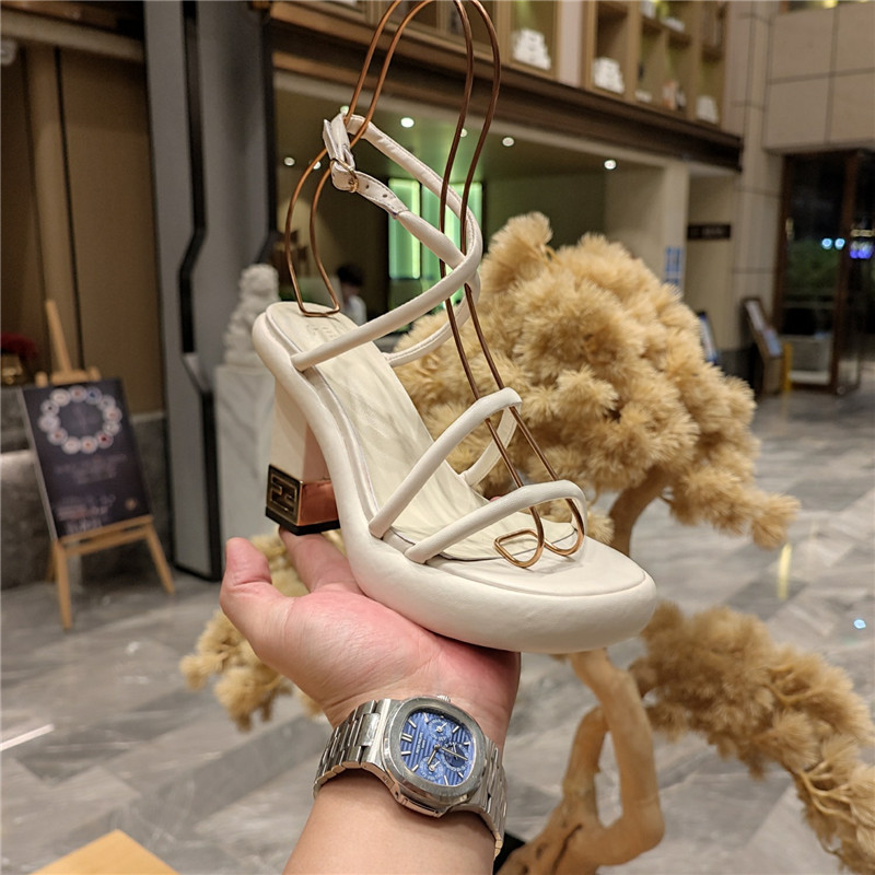 F**di color block haute couture sandals