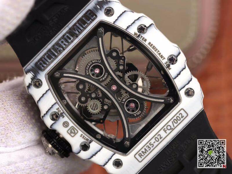Replica Richard Mille Pablo Mac Donough RM53-01 1:1 Best Edition Swiss ETA Imported mechanical movement Skeleton Dial Black rubber strap