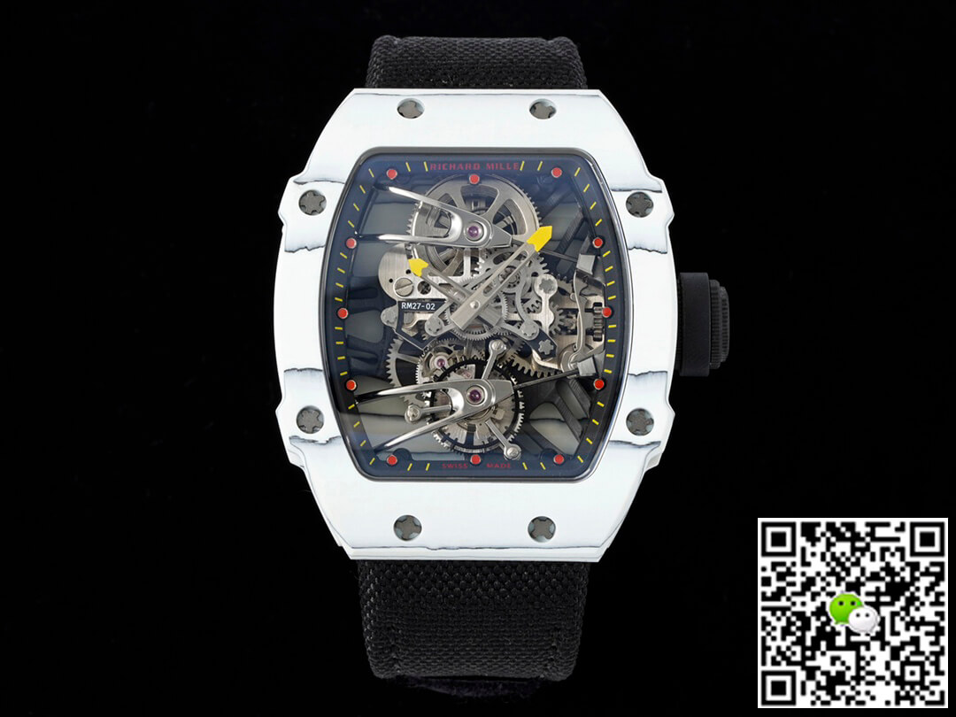 Replica Richard Mille RM27-02 Rafael Nadal Tourbillon 1:1 Best Edition RM Factory Black Strap