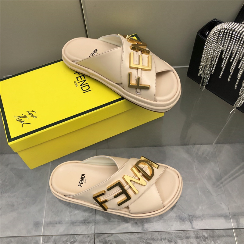 F**di cross flat sandals