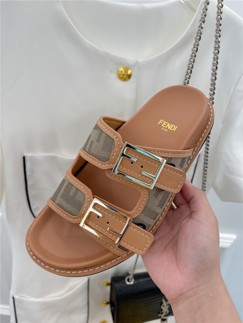 F**di ff logo plaque sandals