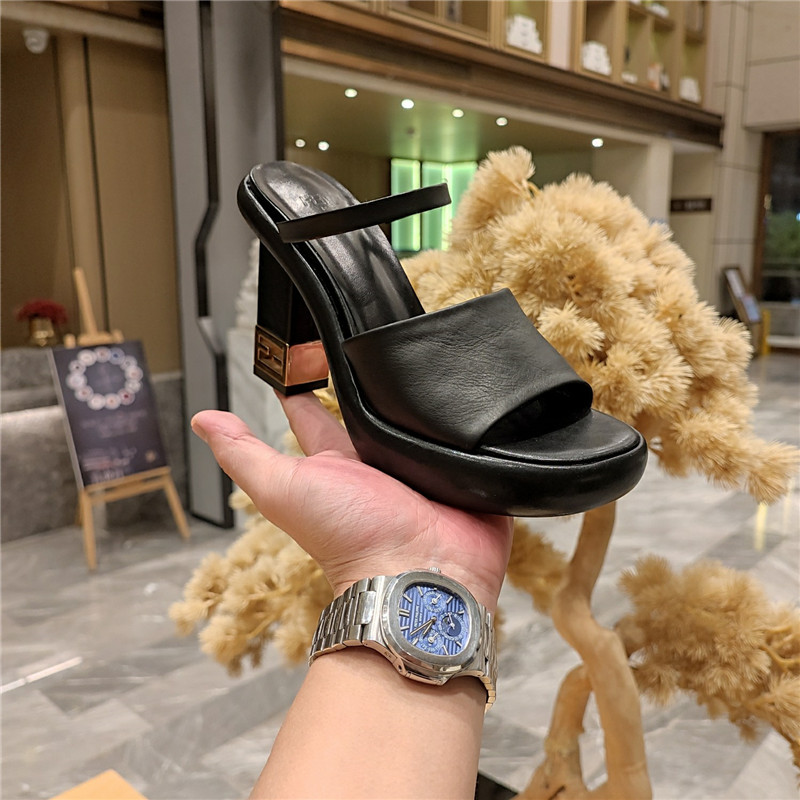 F**di block heel sandals