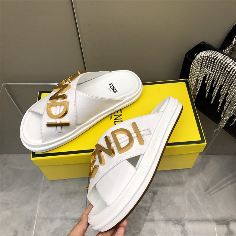 F**di cross flat sandals