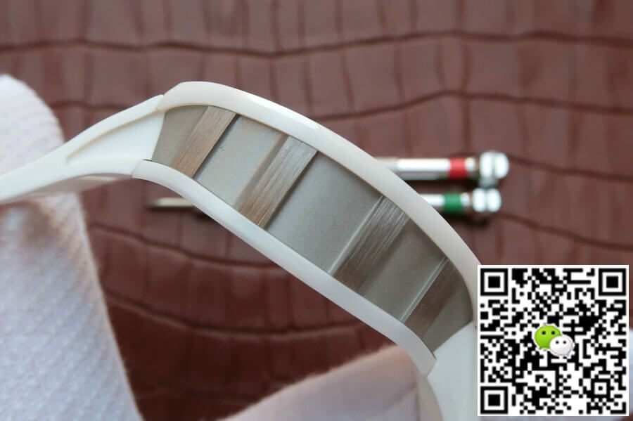 Replica Richard Mille RM055 1:1 Best Edition KV Factory White Ceramic Rubber Strap