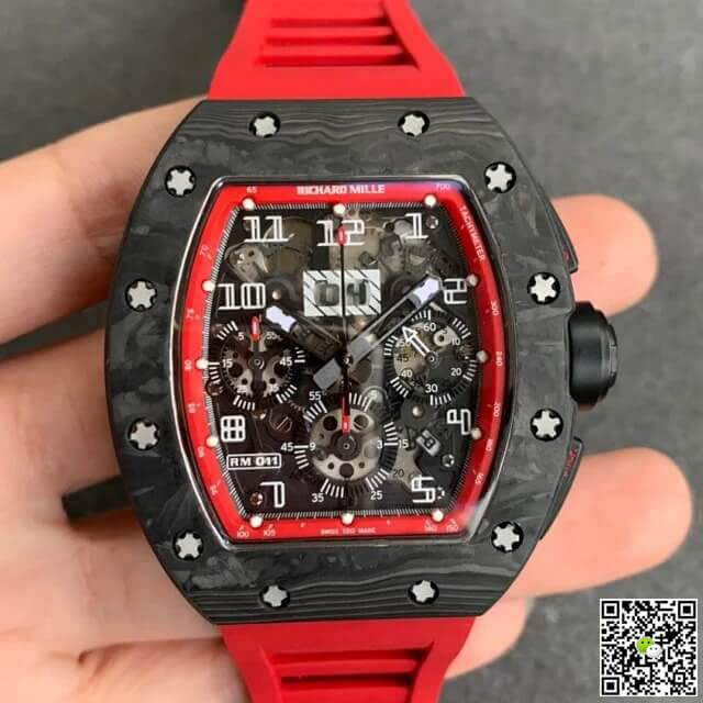 Replica Richard Mille RM-011 1:1 Best Edition KV Factory V2 Black Forged Carbon Case