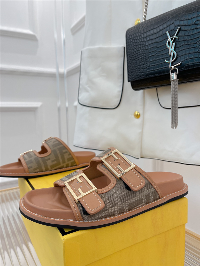 F**di ff logo plaque sandals