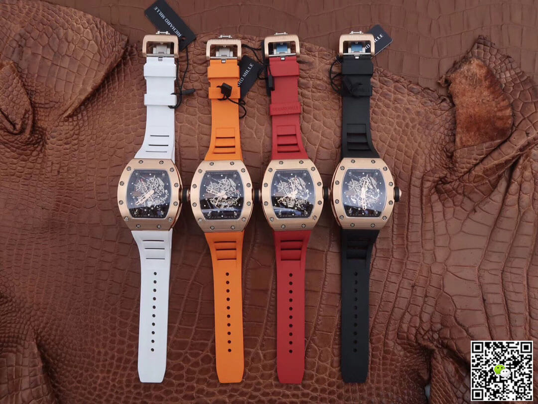 Replica Richard Mille RM035 Americas KV Factory 1:1 Best Edition Rose Gold Black Strap