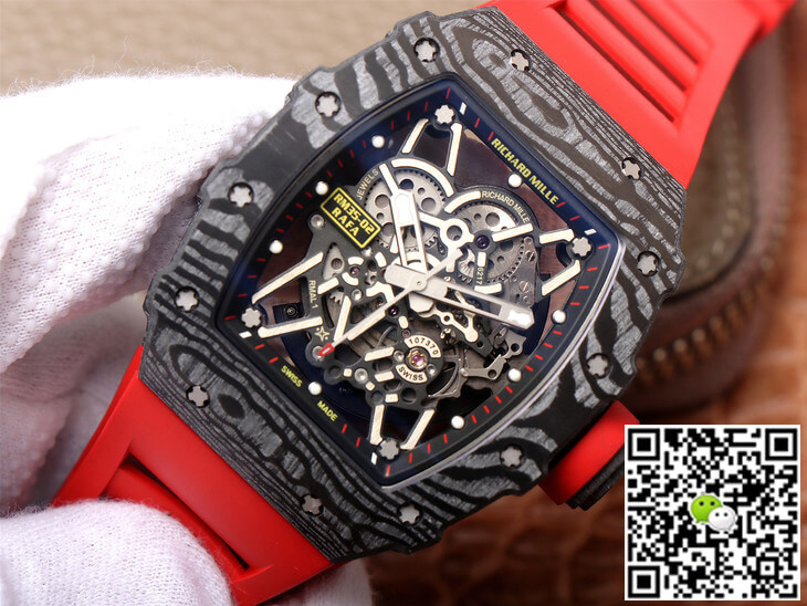 Replica Richard Mille RM35-02 1:1 Best Edition ZF Factory Red Rubber Strap