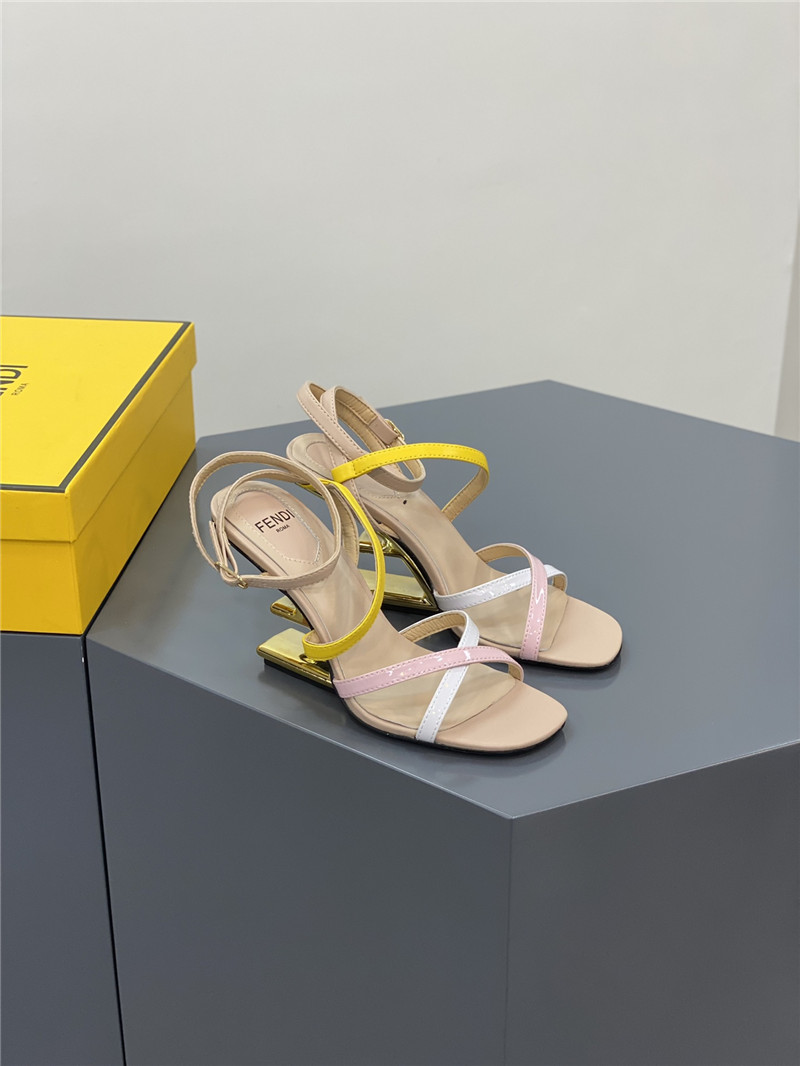 F**di mink heeled sandals