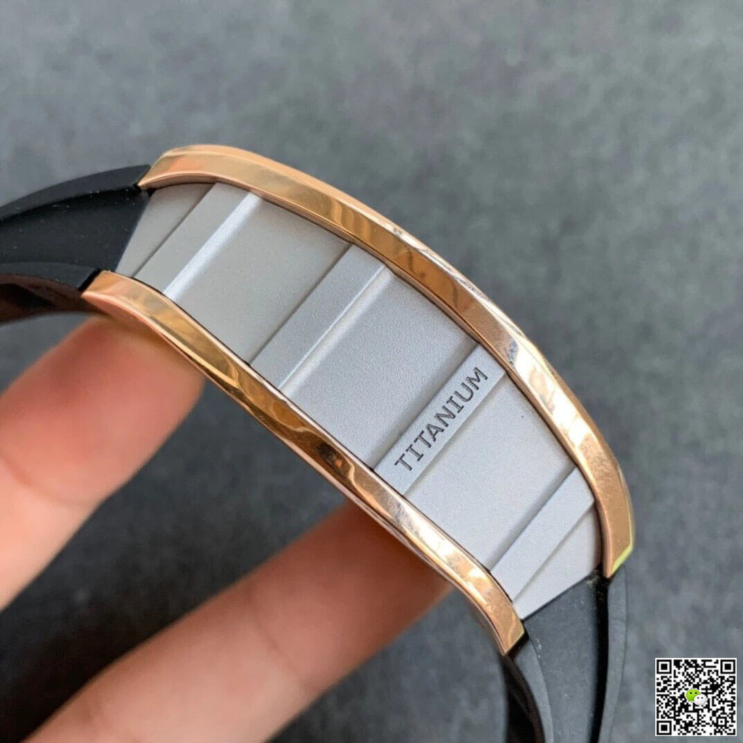 Replica Richard Mille RM11 1:1 Best Edition KV Factory Rose Gold Black Strap