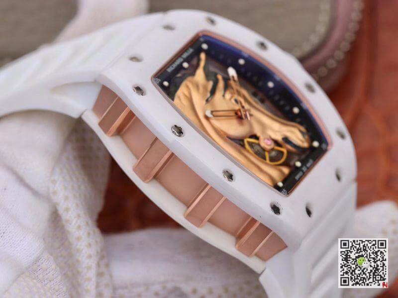 Replica Richard Mille Polo Club Saint Tropez RM52-02 KV Factory Mechanical Watches 1:1 Best Edition Swiss ETA8215 Gold Horse Dial