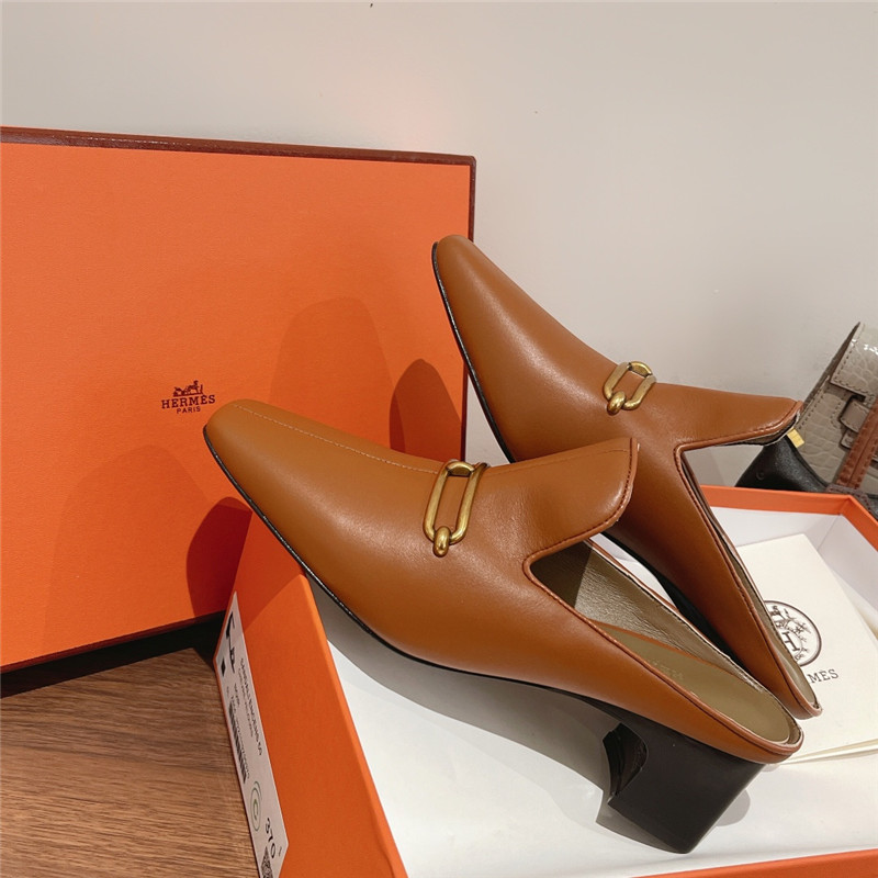 H**me5 muller chunky heel slippers