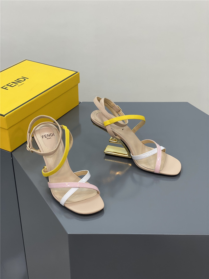 F**di mink heeled sandals