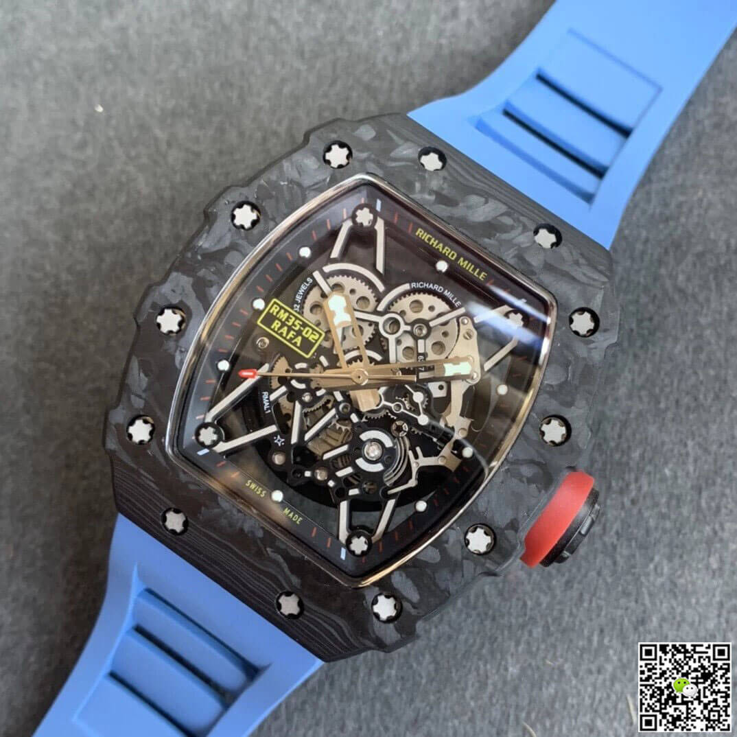Replica Richard Mille RM35-02 1:1 Best Edition KV Factory V3 Carbon Fiber Case