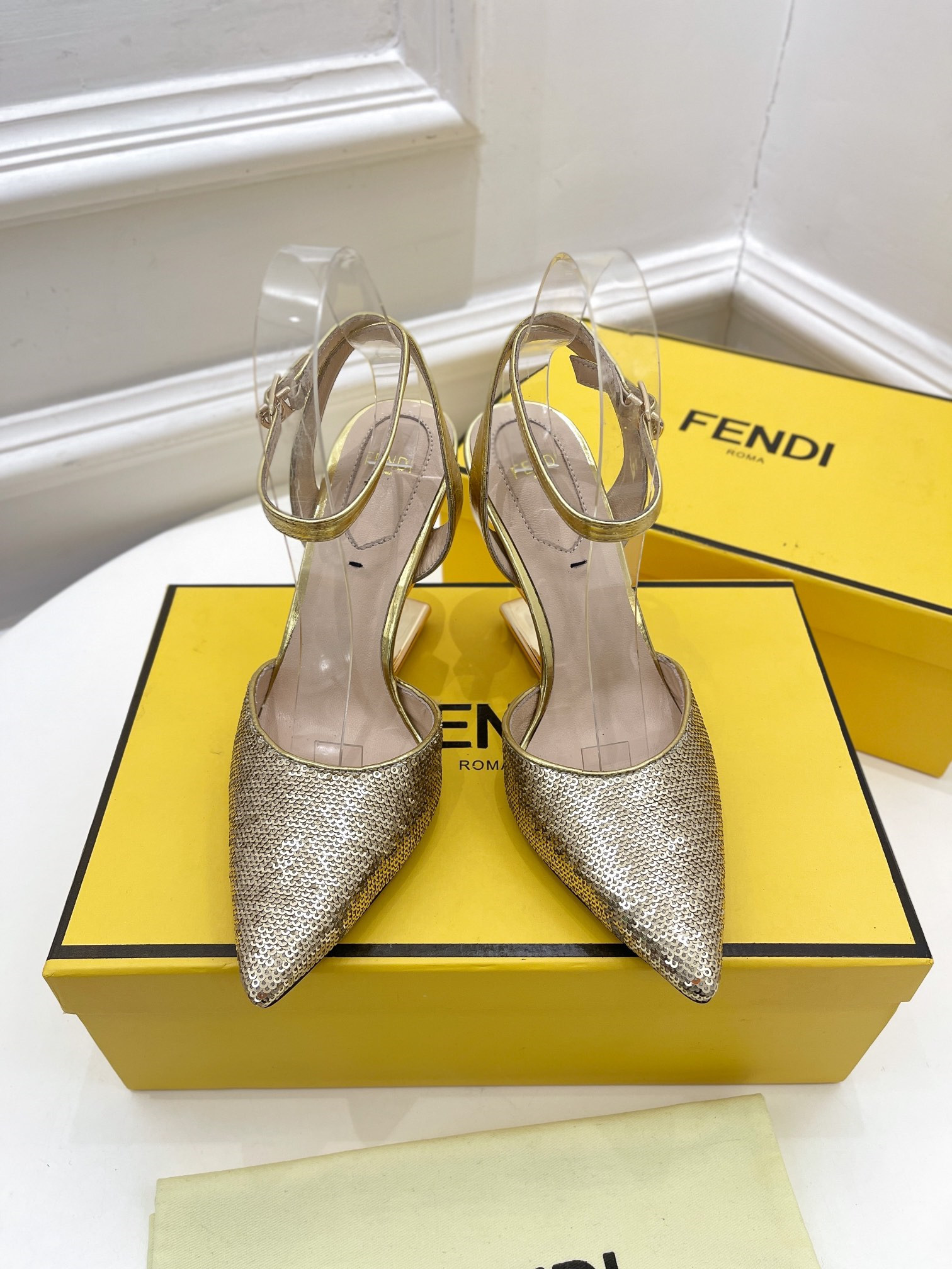 F**di first leather high-heel sandals