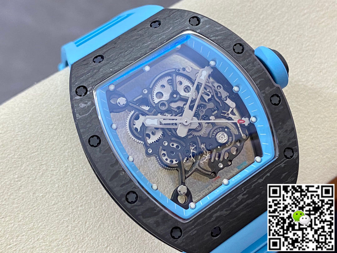 Replica Richard Mille RM-055 1:1 Best Edition BBR Factory Blue Strap