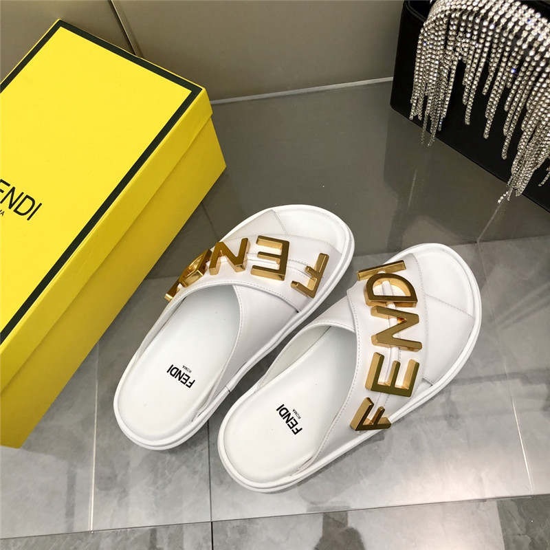 F**di cross flat sandals