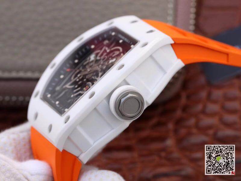 Replica Richard Mille RM055 KV Factory 1:1 Best Edition Swiss ETA8215 Orange Strap